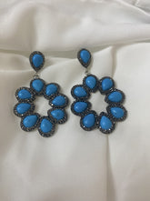 ARETES LARGOS AZULES